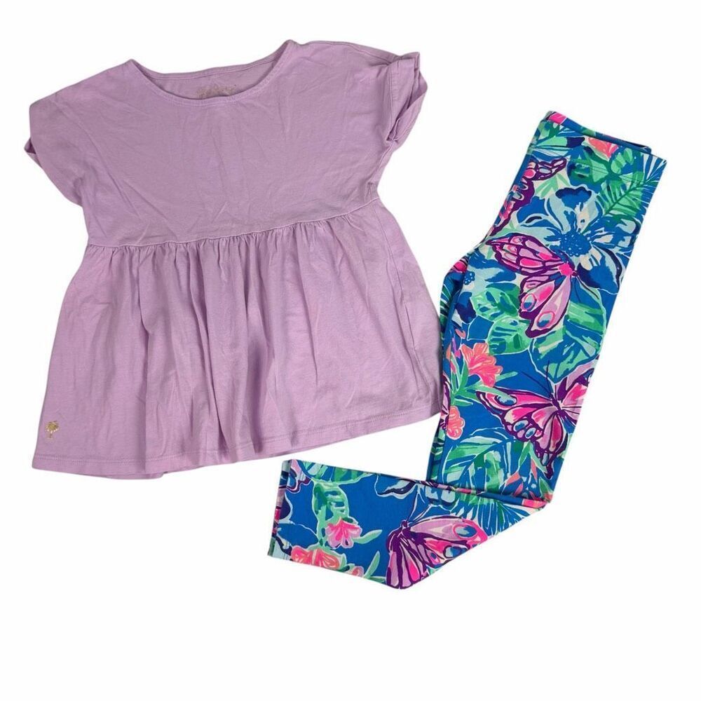 Lilly Pulitzer 6-7 Leggings and Lavender Top